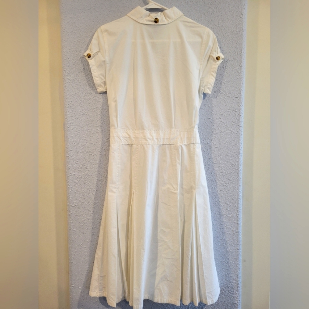 NWT Anne Klein White Midi Shirt Dress 4 - Picture 3 of 7